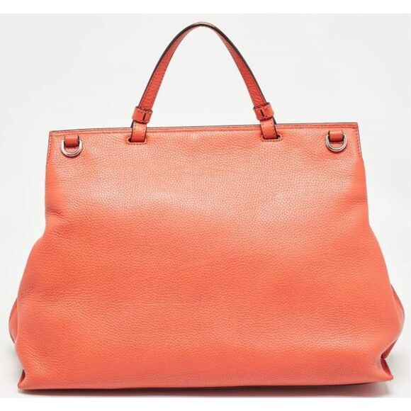 Gucci Bamboo Leather Top Handle Daily Bag Orange leather - Picture 2 of 16
